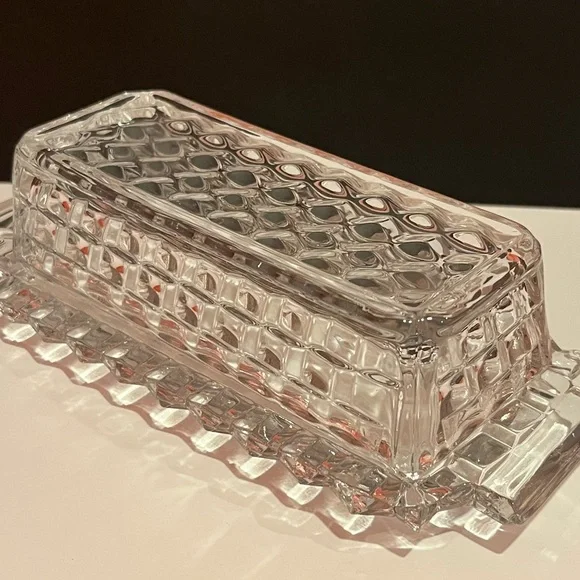 Fostoria 1/4 Pound Covered Butter American Clear 2056