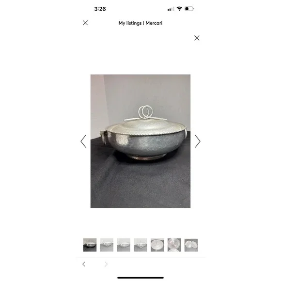Vintage‎ Hammered Aluminum Serving Dish
