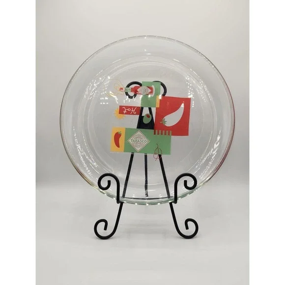 2000‎ Tabasco McIlhenny Company Glass Advertisement Serving Platter 12