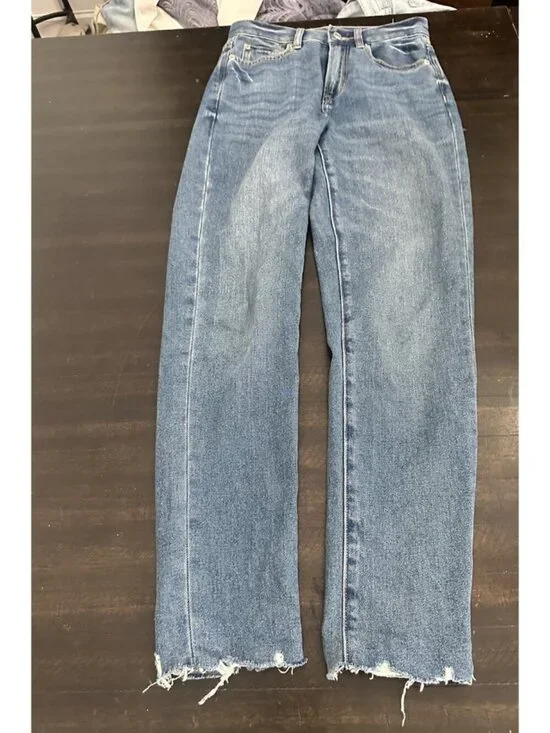 American Eagle Size 00 Regular Mom Jean Distressed Light Wash Jeans