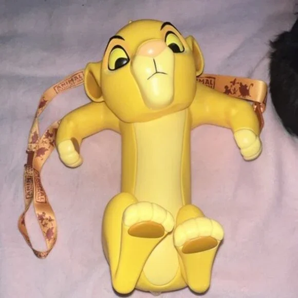 Disney Animal Kingdom The Lion King Simba Popcorn Bucket Figure w/ Strap