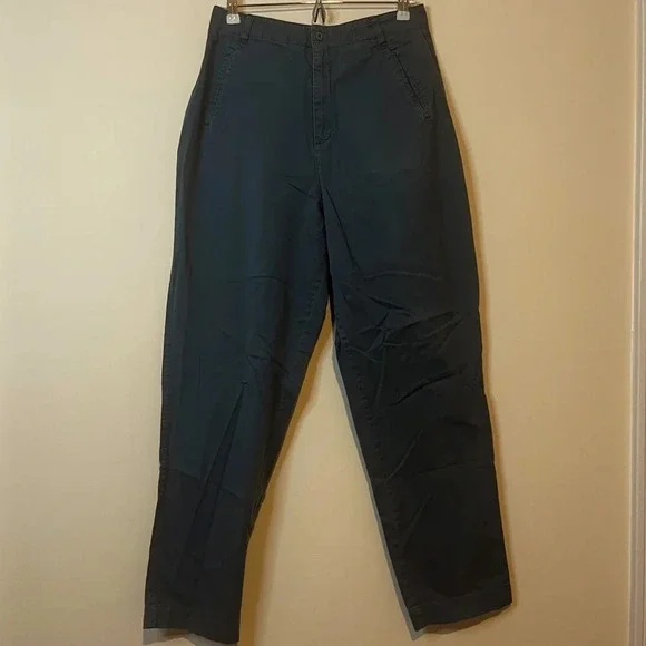 VTG L.L. BEAN High Waisted Green Khaki Pants