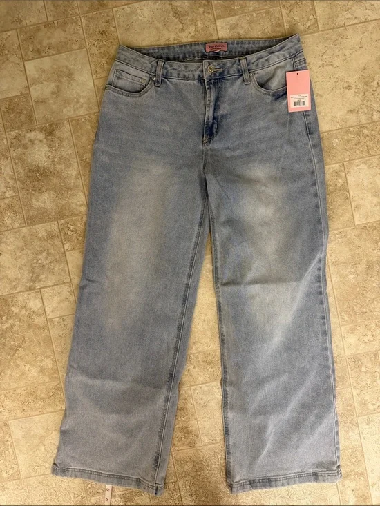 Juicy Couture Light Blue Wide-Leg Jeans