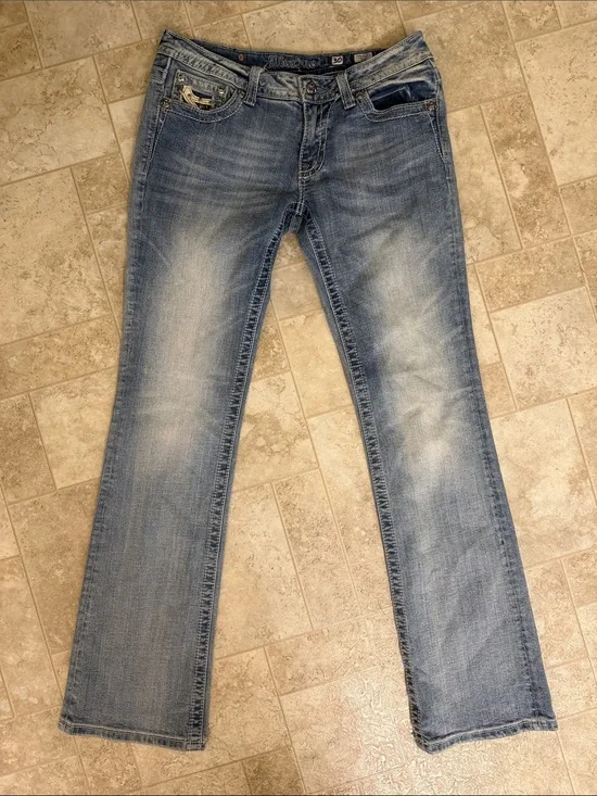 Miss Me Light Blue Distressed Denim Jeans