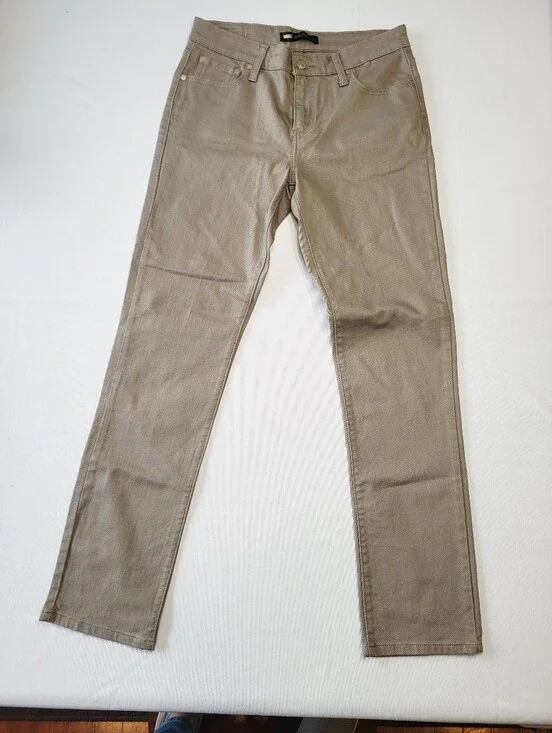 Levi Straus Women's Tan Mid Rise Skinny Stretch Denim Jeans Size 10M W30/L32
