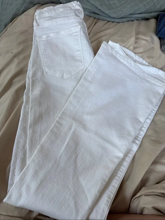 Frame Denim White Le High Flare Jeans Size 27