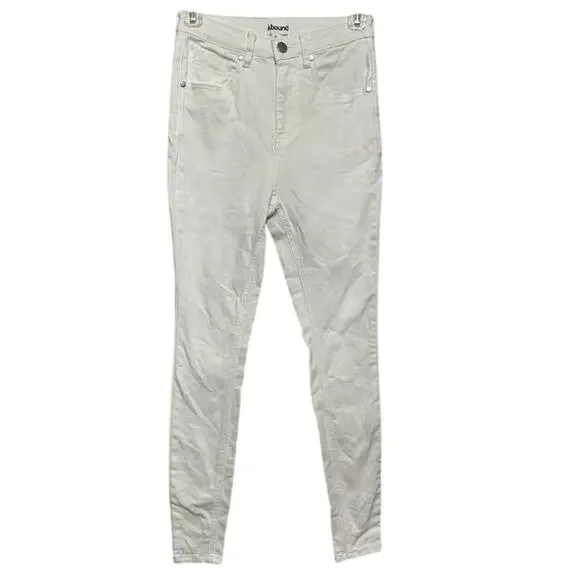 Abound Women's White Skinny Mid Rise Jeans Stretch Denim 26 NWT