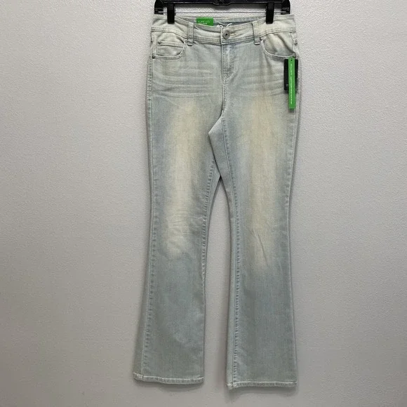 INC International Concepts Denim Jeans Pants 4 Blue‎ Flare Leg Regular Fit NWT