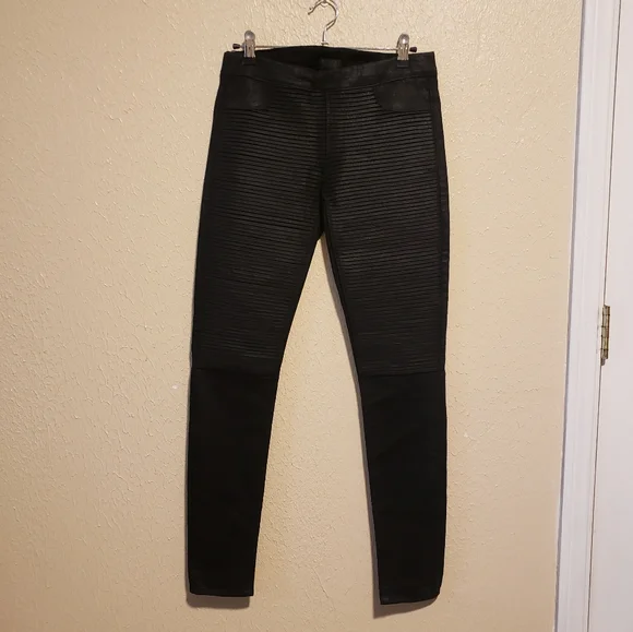 RtA Road to‎ Awe Moto Ribbed Pull-on Skinny Jeans Size XS