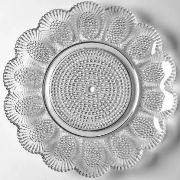 Indiana Glass Clear Hobnail Deviled Egg Plate