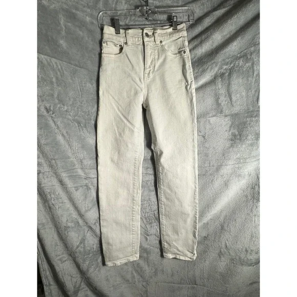 Madewell High Rise‎ 90's Straight Leg Jeans Off White Cream Denim Pants 23
