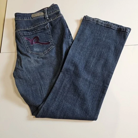 Rocawear Womens‎ Bootcut Jeans Size 16 Blue Denim Stretch Flare Y2K
