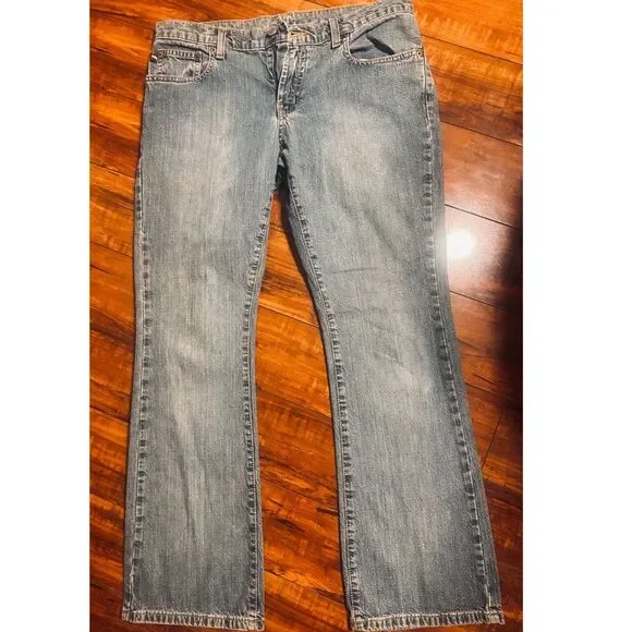 Ralph Lauren Y2K Kelly Jean Bootcut Slight Flare Low-Med Rise Washed Denim 8 X30