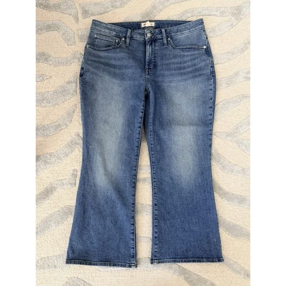 Madewell Mid-Rise‎ Kick Out Women's Jeans Size 14W Blue Denim Stretch