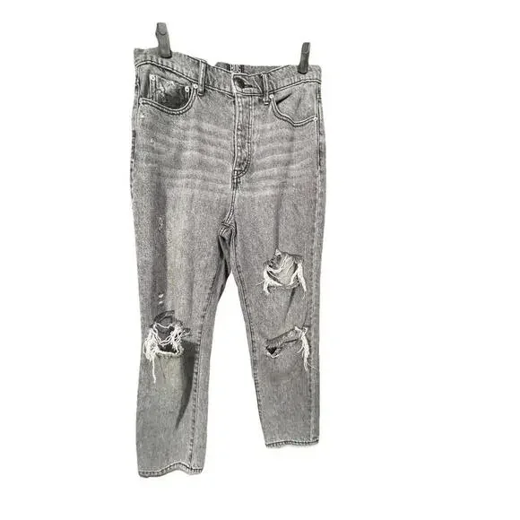 BDG Urban Outfitters Slim Straight Grey Wash Distressed Jeans Size 28