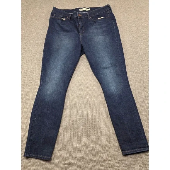 Levi Strauss Signature Mid Rise Skinny Jeans‎ Dark Wash Women's Size 16