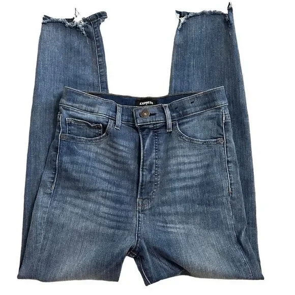 Express super high rise slim jeans size 6