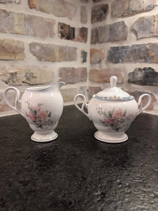 Noritake Primachina Japan Brighton Springs Creamer & Covered Sugar