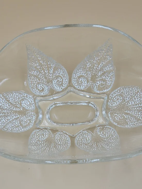 Vintage Beaded Leaf Dish