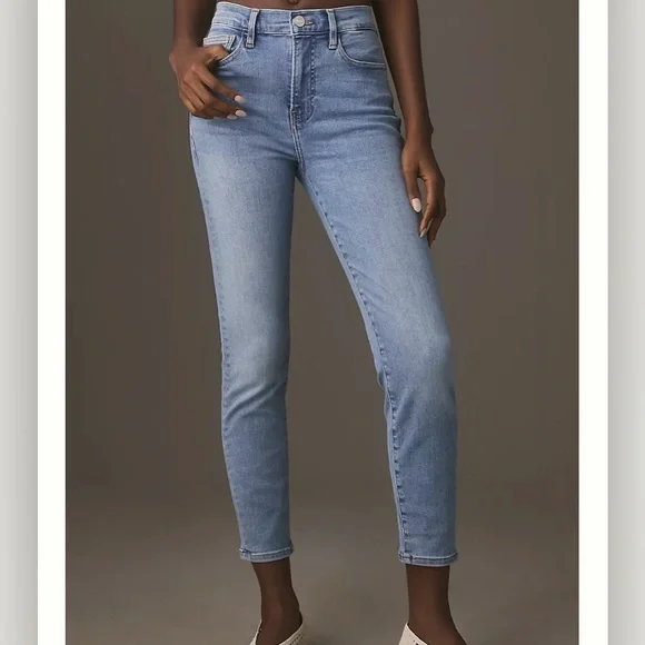 FRAME Le High Skinny High-Rise Jeans Light Wash Size 31 Stretch Denim