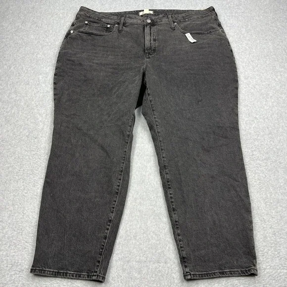 NEW Madewell Curvy Perfect Vintage Jeans‎ Women's 24W Black Denim Magic Pockets