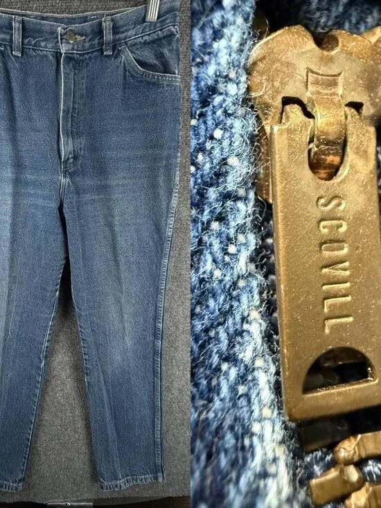 VTG Wrangler Scovill Misses Women Blue Denim Jeans USA Made MX319KA