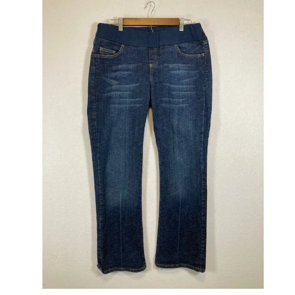 Comfortable Motherhood Maternity Women Size L Dark Wash Bootcut Denim Jeans‎