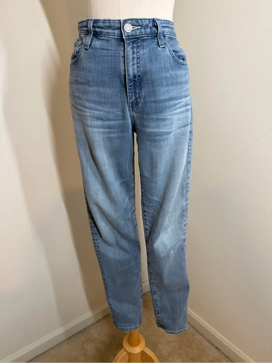Adriano Goldschmidt AG The Farrah -SZ 29-High Rise Skinny Crop Blue Denim Jeans