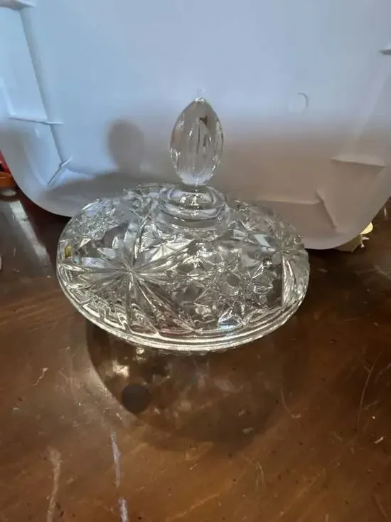Vintage Anchor Hocking Early American Prescut (EAPG) Star of David Covered Candy