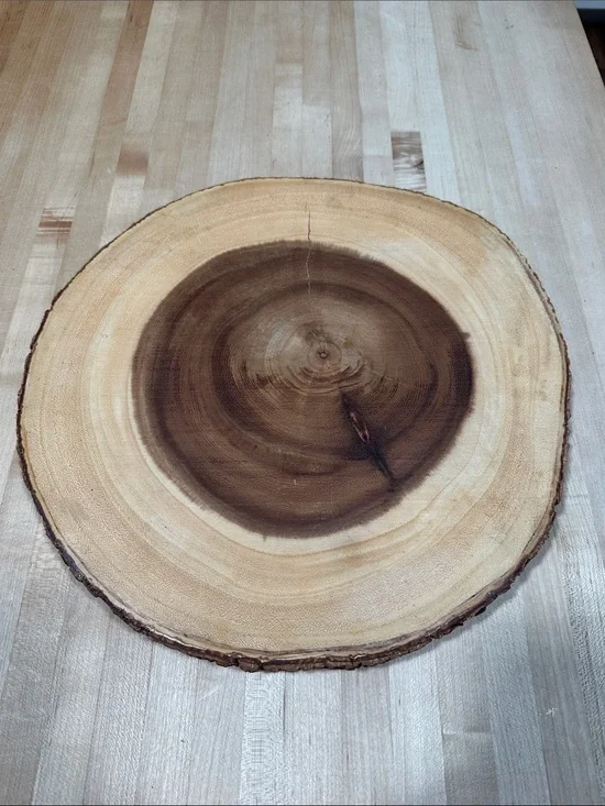 Natural Wood Slice Lazy Susan