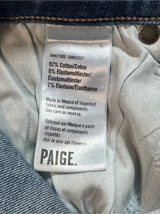 PAIGE Genevieve High Rise Flare Jeans North Star Distressed Wash Size 25