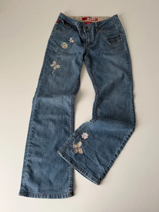 Y2K BONGO Embroidered Cargo Jeans