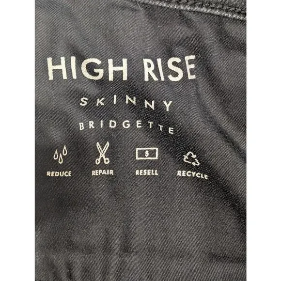 Lucky Brand Jeans Women's Size 10 Black Bridgette High Rise Skinny (0619)