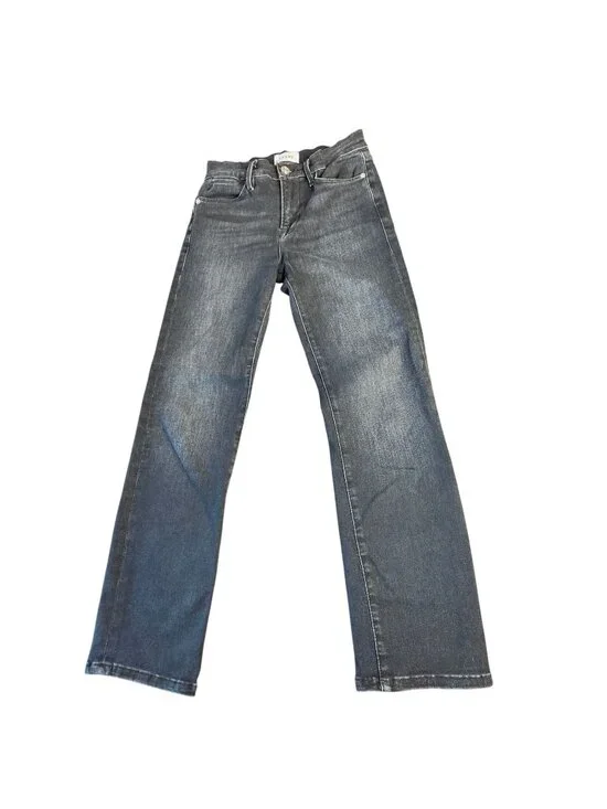 Frame Tinsley Straight Leg Jeans Gray Mid-Rise Stretch Denim Size 26