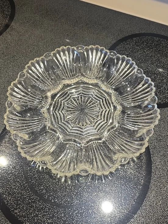 Vintage Anchor Hocking Egg Deviled Egg Platter