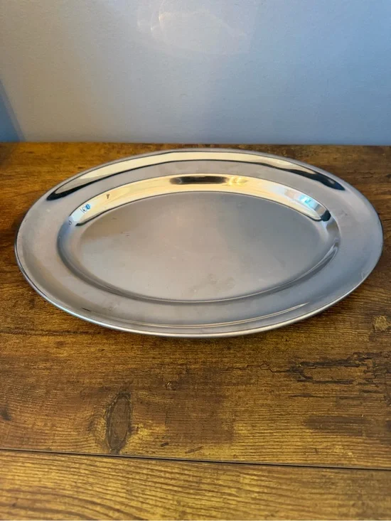 INOXRIV 18/10 Stainless Steel Oval Serving Platter Italy Buffet Server Mirror