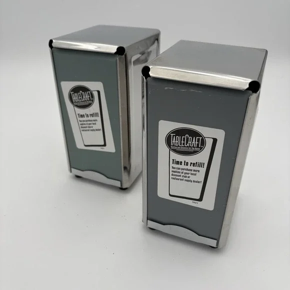 Tablecraft Stainless Steel‎ Diner Napkin Chrome Holder Restaurant H221 Unused