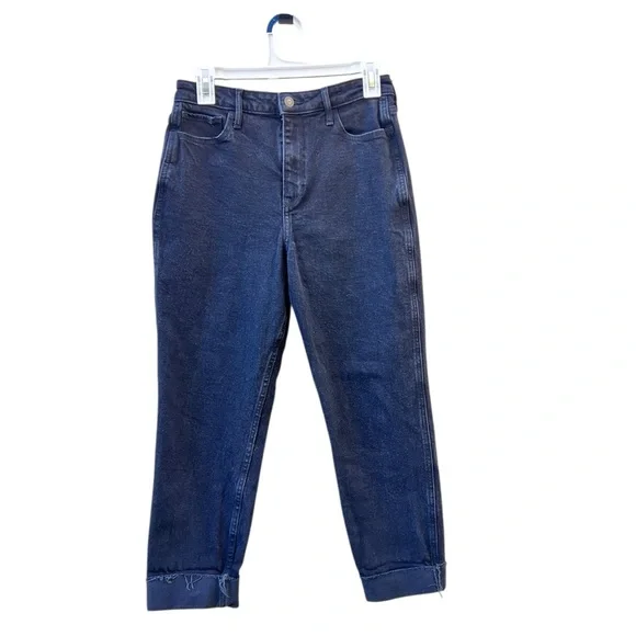 Hollister Black Cotton Ultra High Rise Mom Jeans‎ sz 27