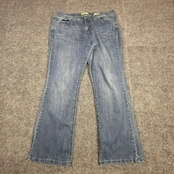 Nine West Vintage America Collection Shine Premium Bootcut Blue Jeans 16R/33