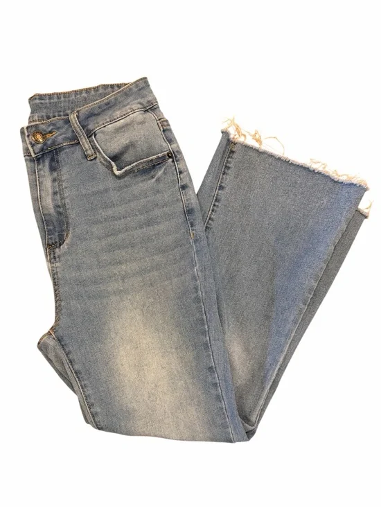 High-Rise Kick Cropped Jeans EUC