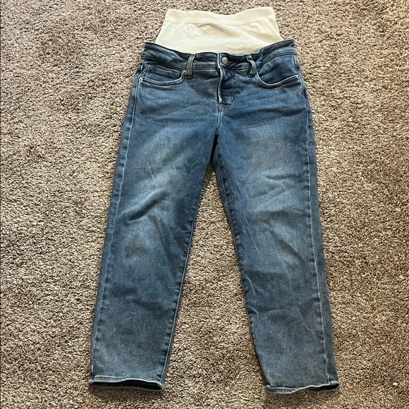 BLANQI Women’s Blue Denim‎ Light Wash Ankle Maternity Jeans Size 4