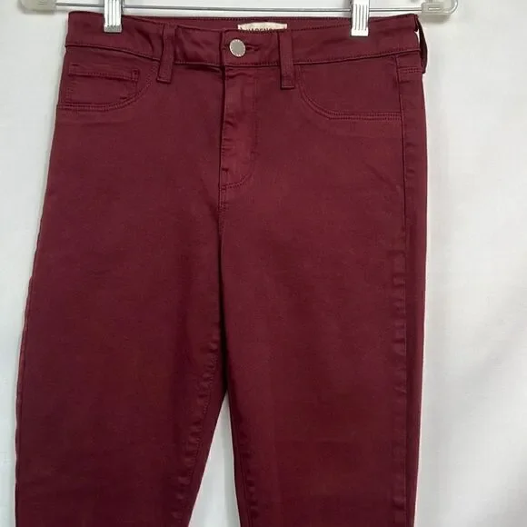 L’Agence Burgundy Margot High rise Garnet Jeans size 26 NWOT