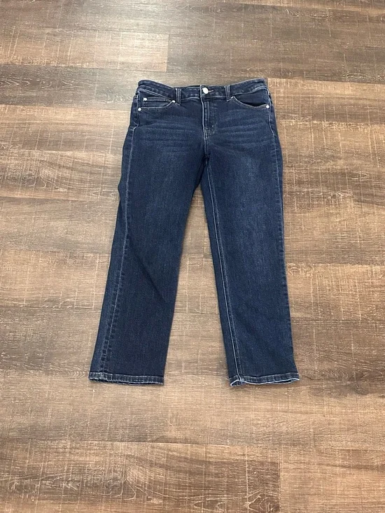 Quince Bella Stretch Straight Ankle Jeans Dark Blue Wash Denim Size 29