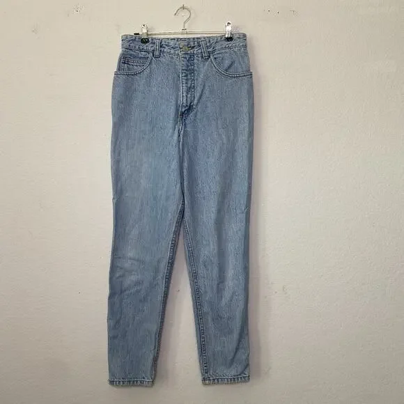 Vintage Guess Jeans Georges Marciano High Waisted Blue Size 29 Zipper Ankles 90s