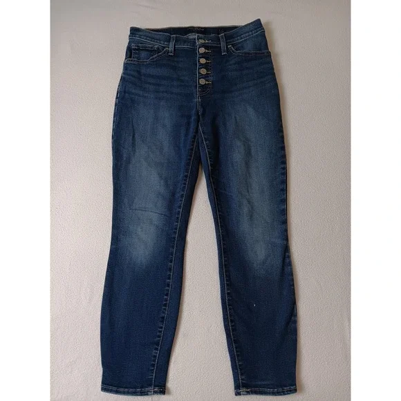 Lucky Brand Jeans Womens 8 High Rise Skinny Blue Medium Wash Stretch 29x29