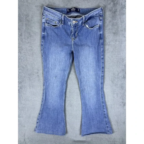Hollister Jeans Womens 3R Blue‎ Denim Medium Wash Low Rise Cali Flare Stretch