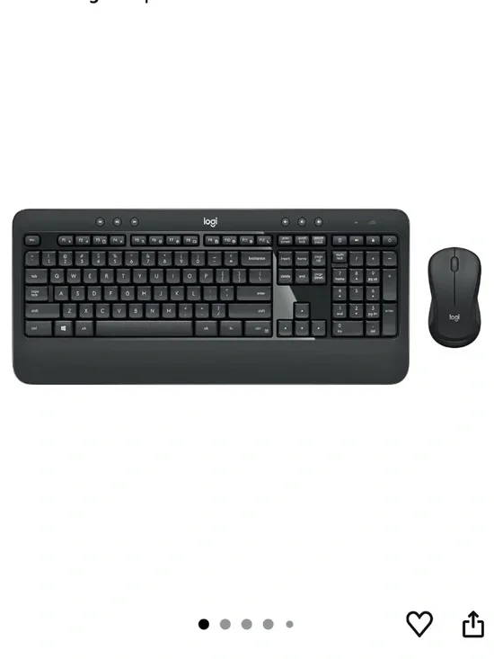 Logitech MK540 Advanced Wireless Keyboard Mouse Combo Windows 2.4 GHz PC Laptop