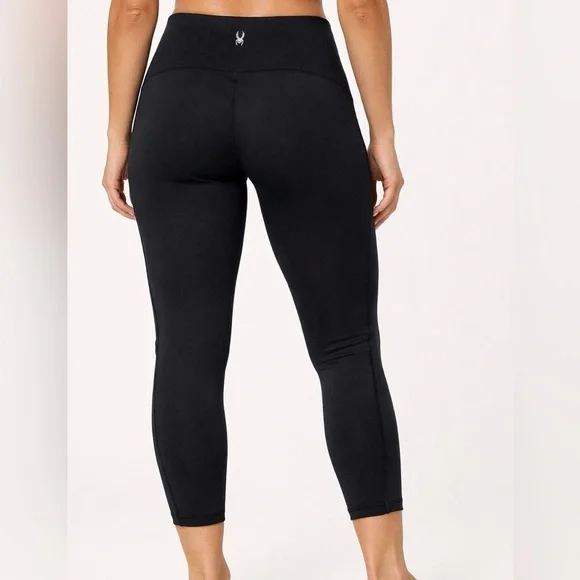 Spyder Active Vent Mesh 7/8 Leggings Black Small NWT Dry Quick Reflective