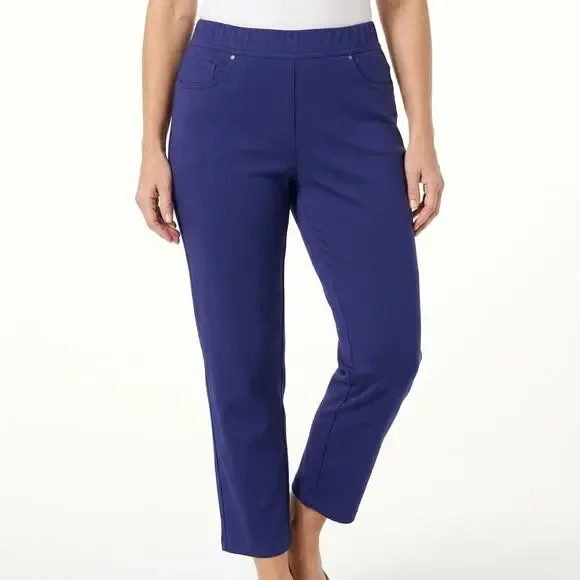 Chico's Blue Casual Stretch Pants Ankle Women Size 3