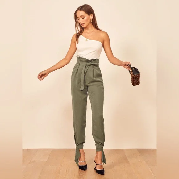 Reformation Avalon Pant - army green